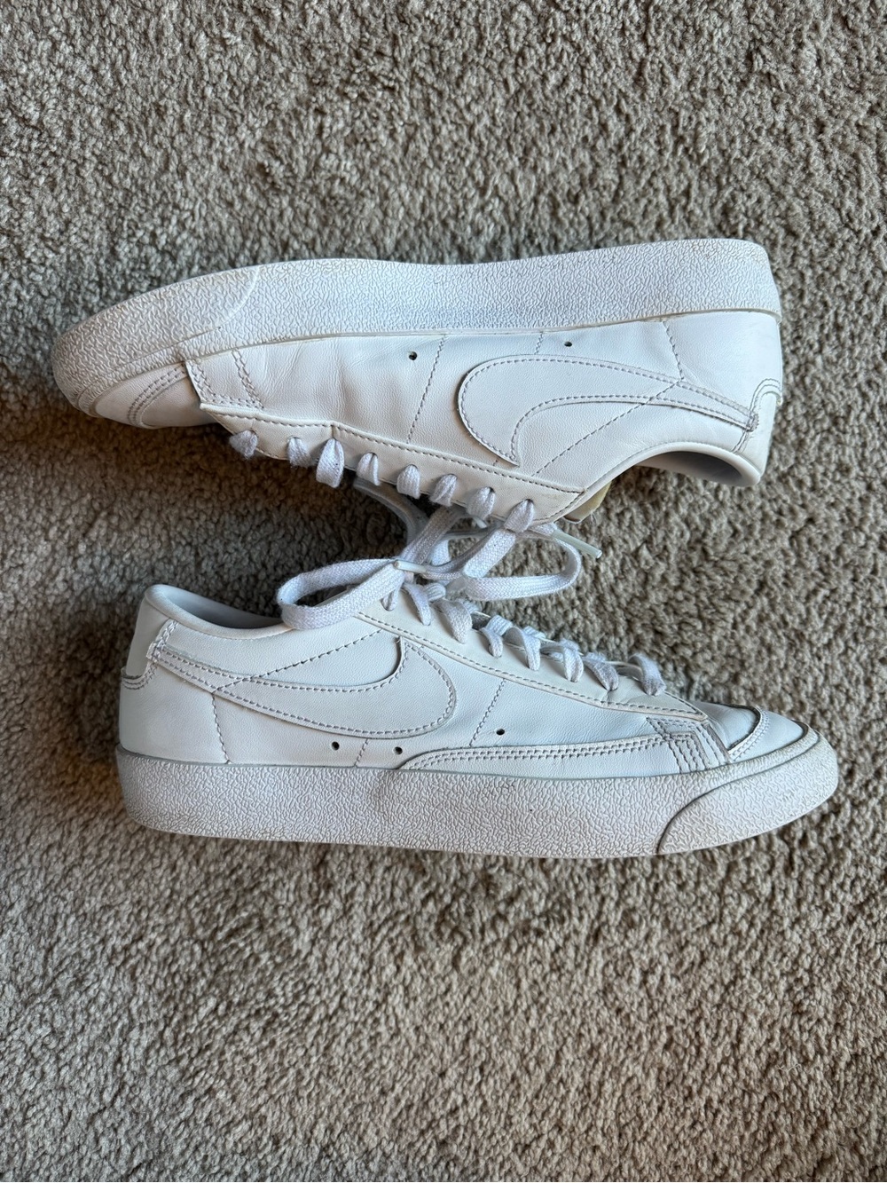 Nike Women’s White Low-Top Leather Sneakers